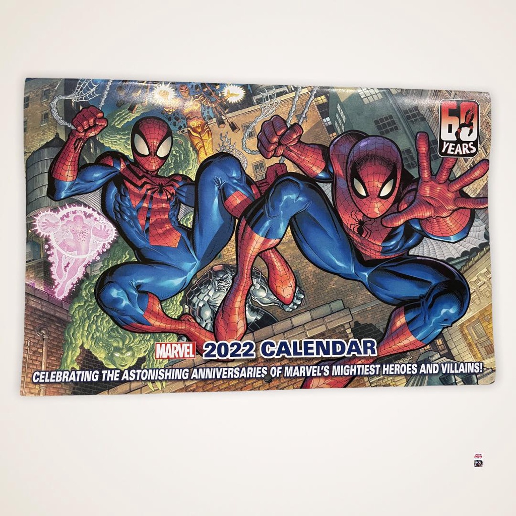 1 Marvel Calendar 2022 60th Amazing Spiderman Anniversary HUlk thor ...