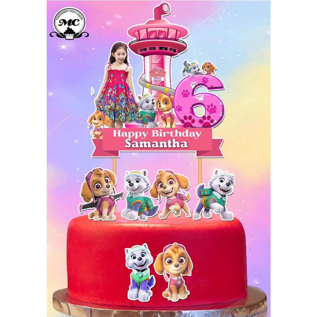 paw patrol skye theme cake topper | Shopee Philippines