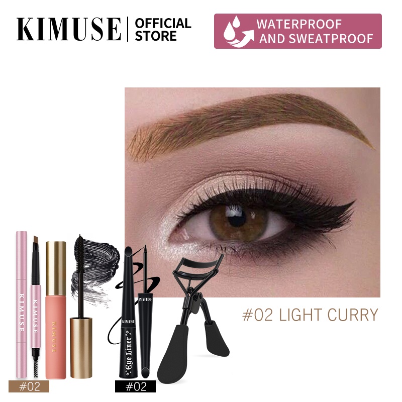 Kimuse Double Head Waterproof Eyebrow Pencilvolum Express Mascara Liquid Eyeliner Eyelash 