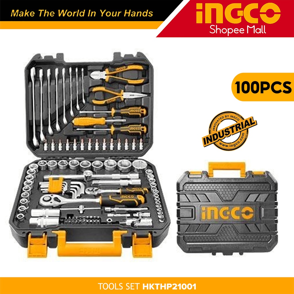INGCO HKTHP21001 100PCS Insulated Ratchet Wrench Tool Set _H Shopee