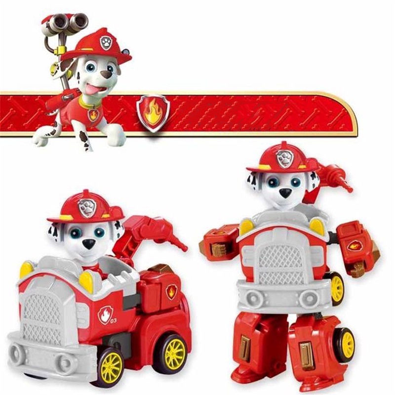 8 Styles Paw Patrol Transformer Robot Car Educational Toys For Kids ...