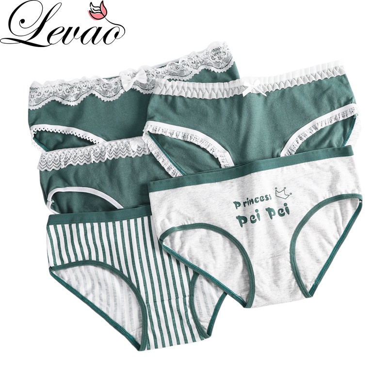 LEVAO Cotton Underwear for Women-Plus Size String Bikini Panties