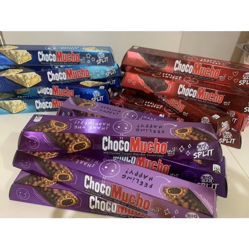 CHOCO MUCHO BIG BARS SPLIT 125 GRAMS/10pc BOX | Shopee Philippines