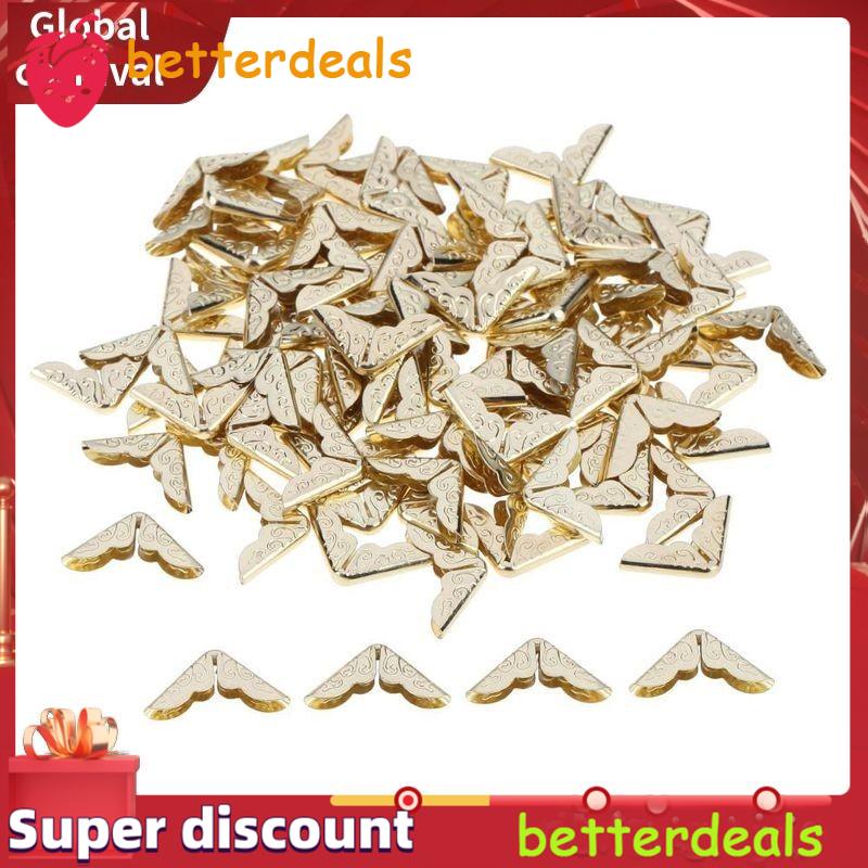 100pcs 8mm Jewellery Book Corner Box Album Scrapbook Triangle Protector ...