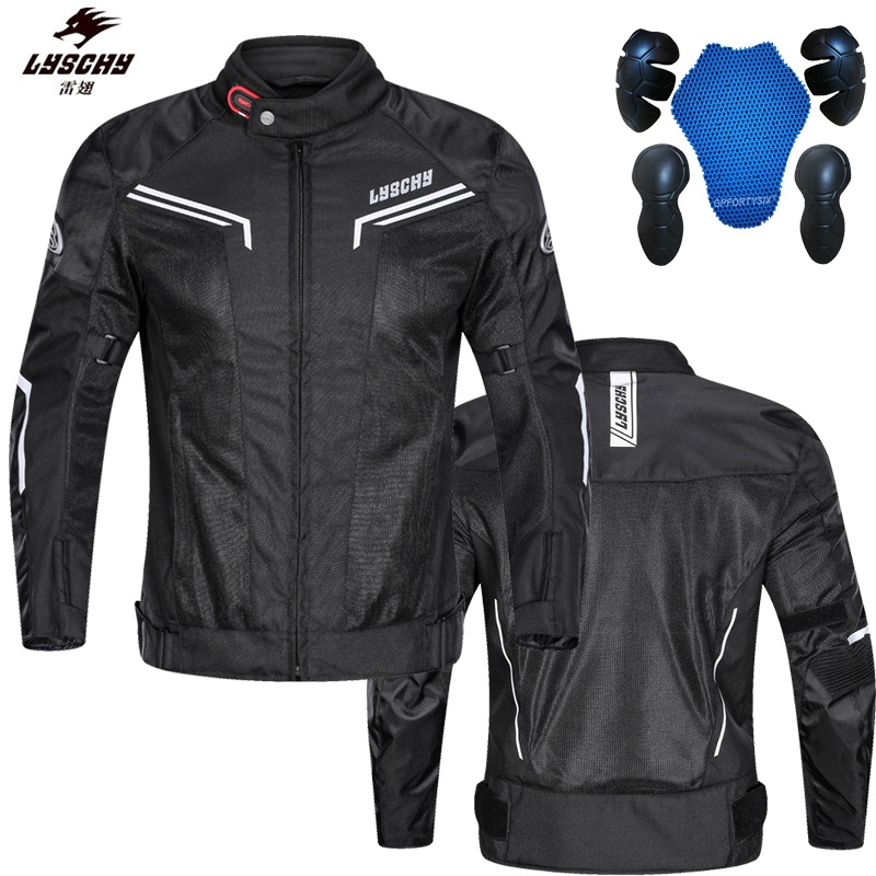 LYSCHY Summer Breathable 3D Mesh Motorcycle Jacket Riding Suit Racing
