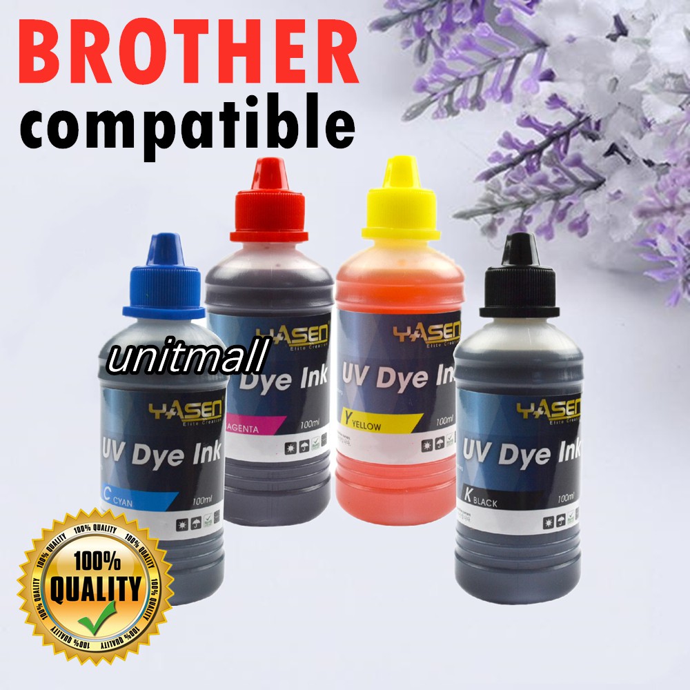 Yasen High Quality Uv Dye Ink For Refill Brother Printer 100ml Shopee Philippines 3079