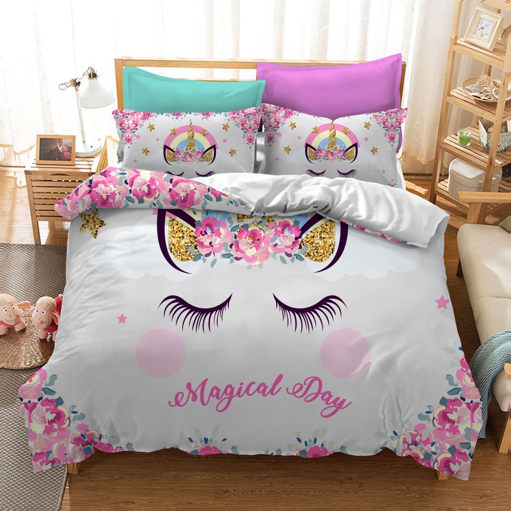 Unicorn bed outlet sheets queen