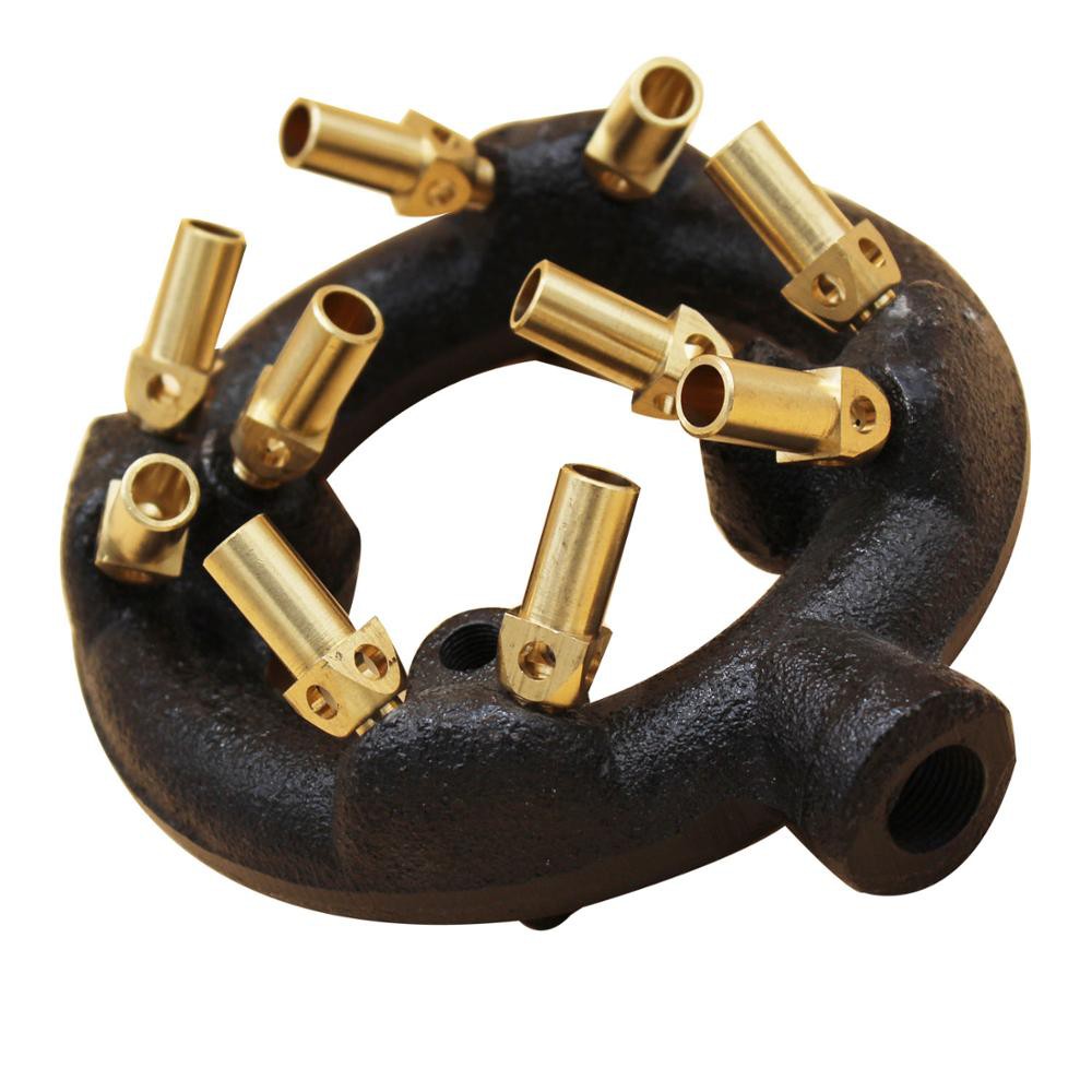 MENSI Commercial Cooking Stove Cast Iron Burner 10 Jets Propane Gas