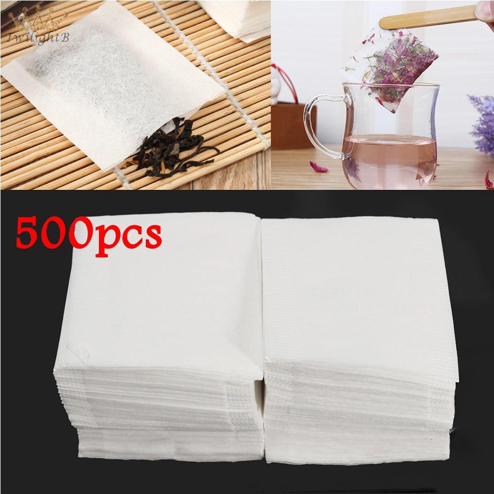 New 500pcs Non Woven Empty Teabags String Heat Seal Filter Paper Herb Loose Tea - Foto 10