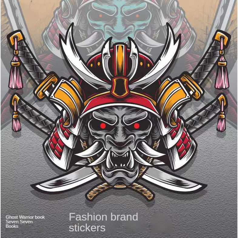 Japanese Oni Samurai car stickers and wind Japanese JDM modified rear ...
