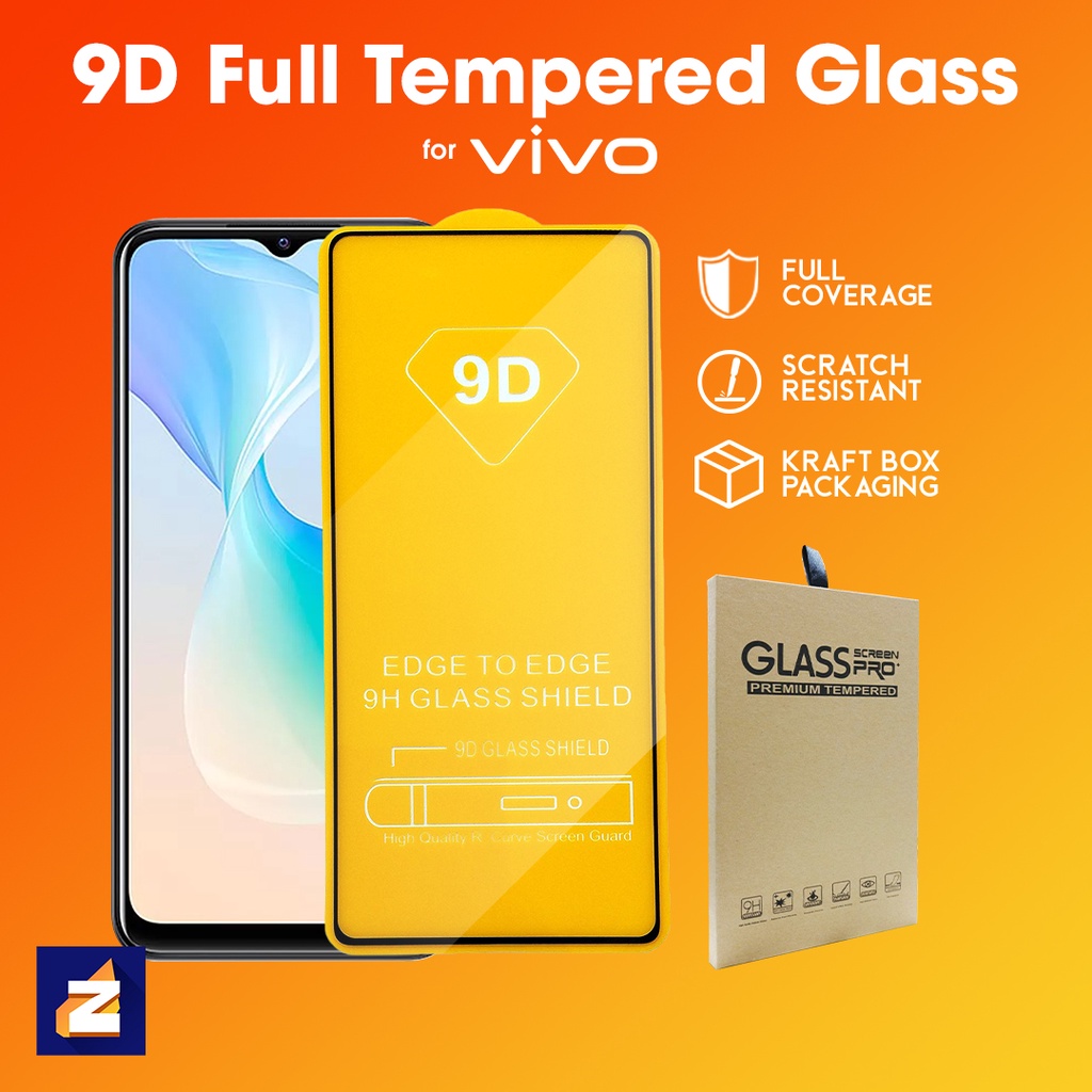 Vivo Y01 Y1s Y11 Y12 Y12s Y15 Y15a Y15s Y16 Y17 Y19 Y20s G Tempered Glass 9d Full Screen 3085