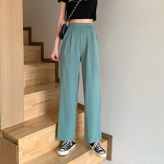 Women's Clothes Apricot Casual Pants High Waist Vintage Baggy Streetwear  Female Straight Wide Leg Trouser Apricot S at  Women's Clothing store