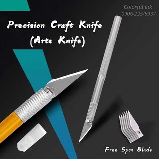 5pcs Craft Cutting Paper Pen Cutter Knife Retractable Hobby Knife
