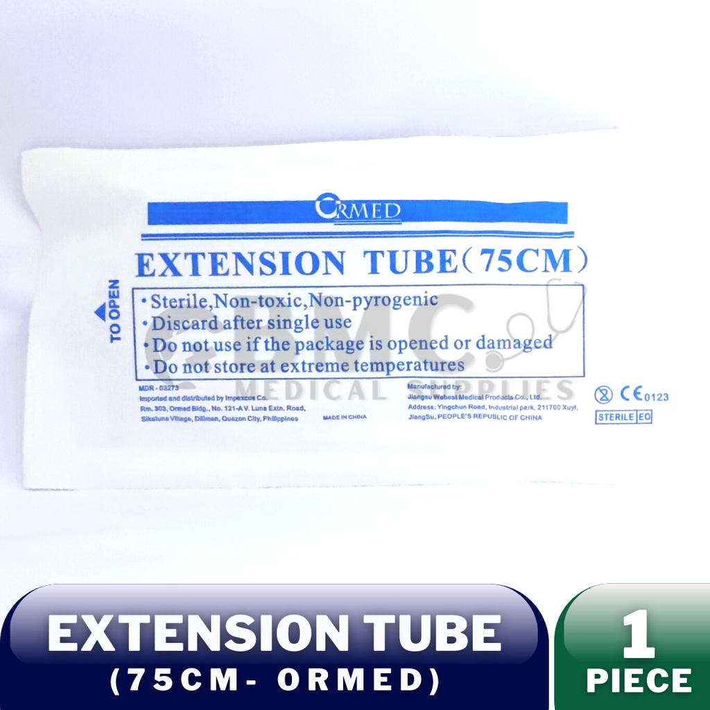 ORMED Extension Tube (75cm) Sterile Shopee Philippines