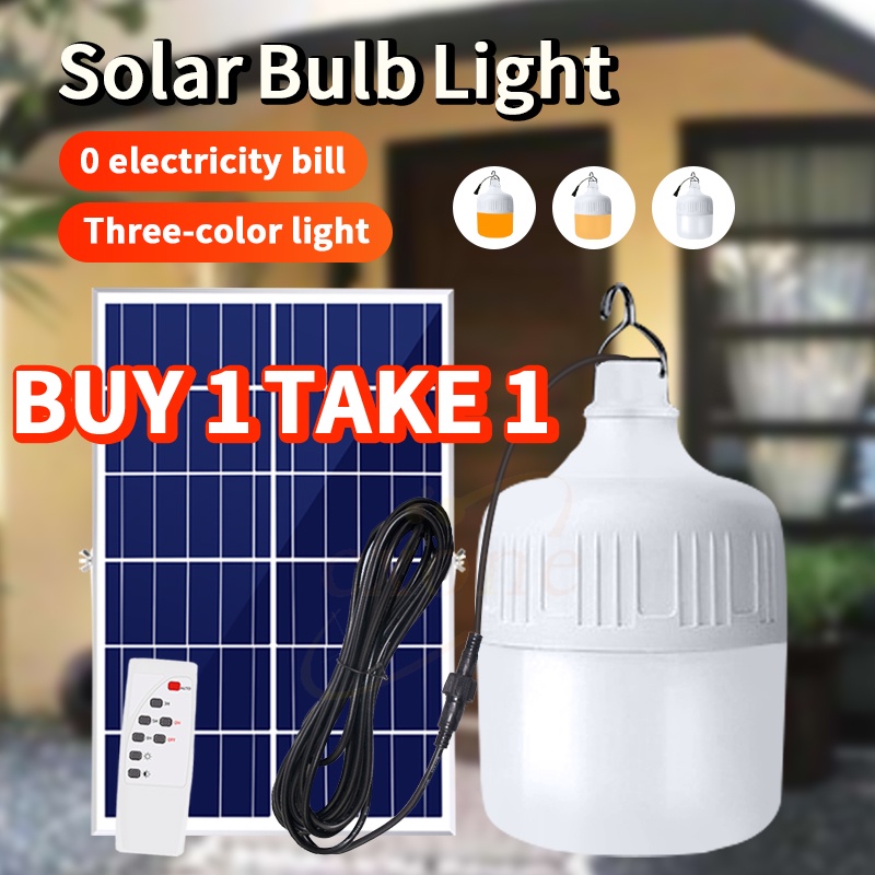 solar Bulb solar warm Led Indoor solar lights outdoor waterproof Portable Bulb Emergency with remote