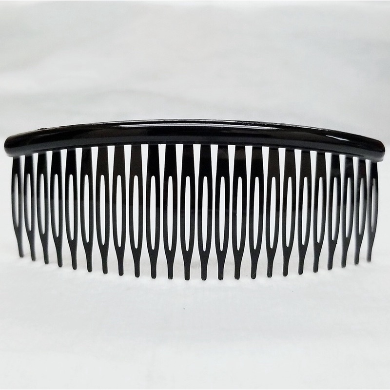 1pcs Plain Black Side comb 24 teeth Plastic Hair Side Comb
