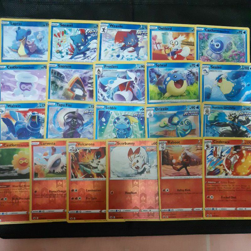 Pokemon Card Tcg Chilling Reign Lapras Weavile Castform Sobble Rapid Strike Urshifu 6477