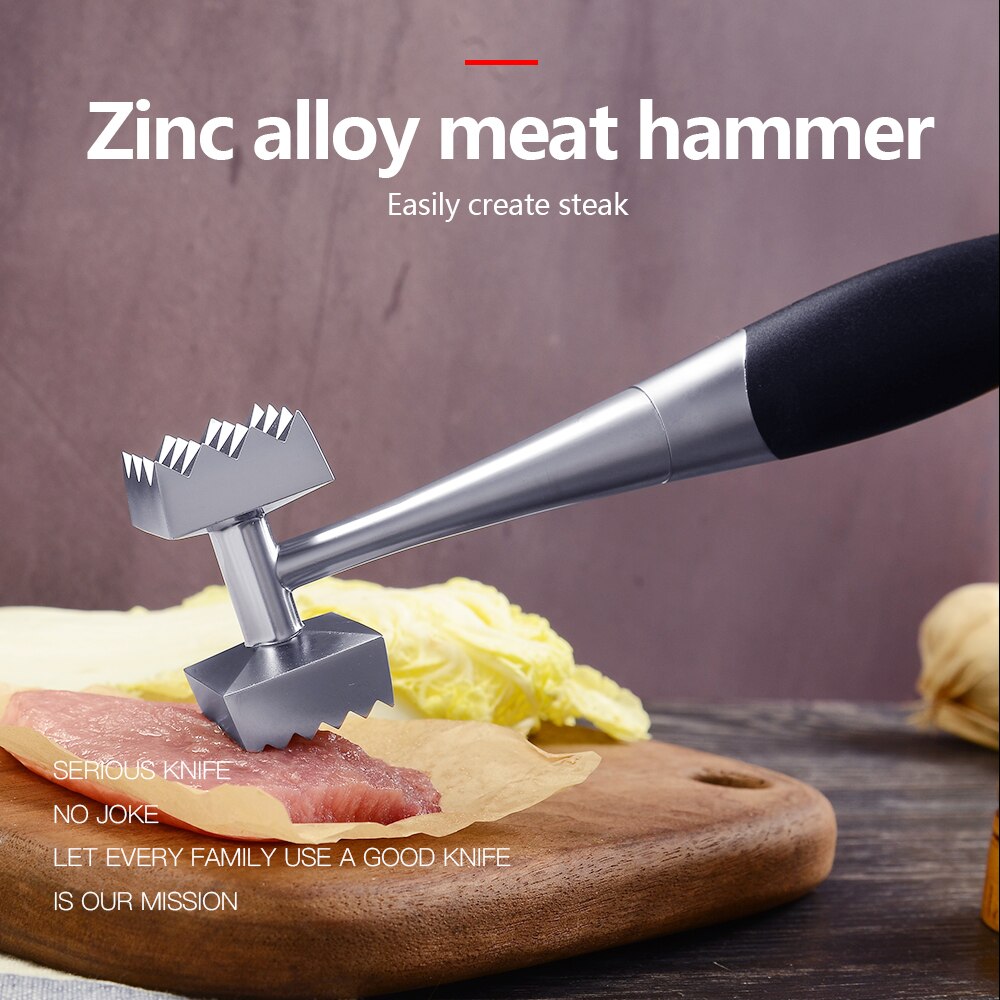 Meat Tenderizer Heavy Duty Beef Hammer DualSided Meat Tenderizer