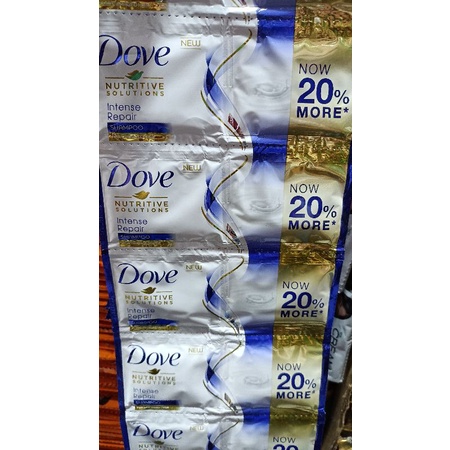 Buy 12 Sachets by Twin Pack DOVE Intense Repair 12ml | Shopee Philippines