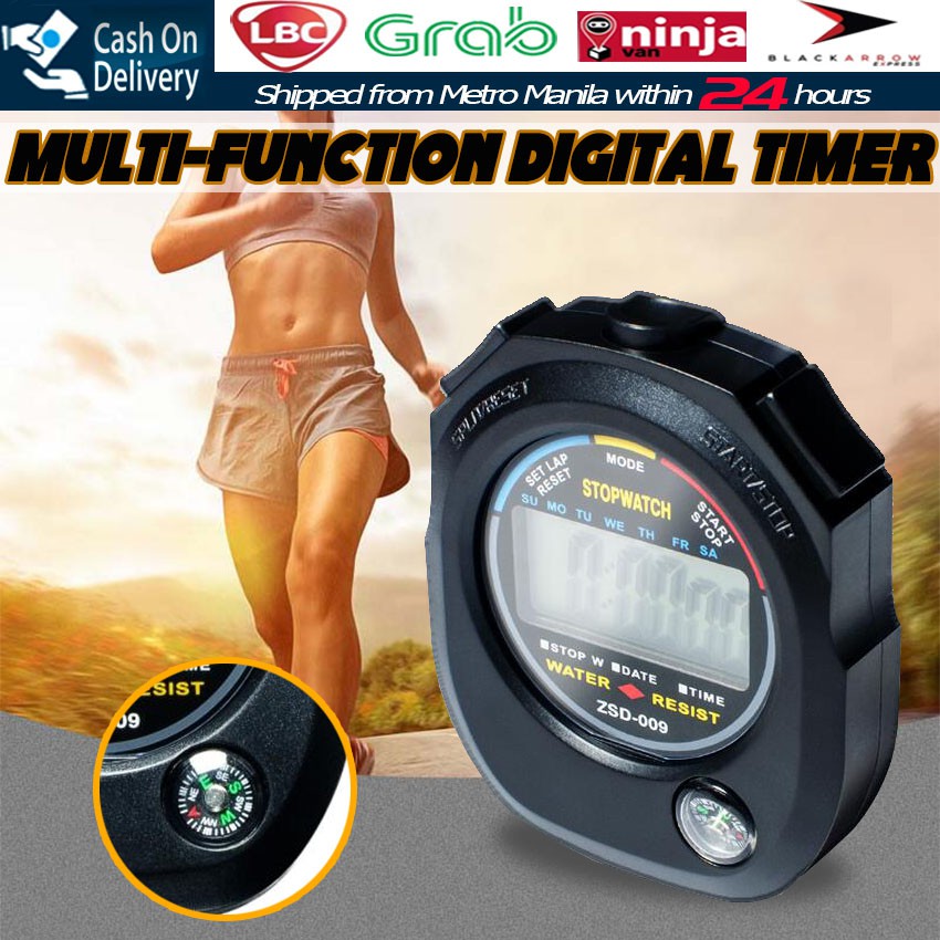 【Fast Delivery】Waterproof Digital LCD Stopwatch Chronograph Timer ...