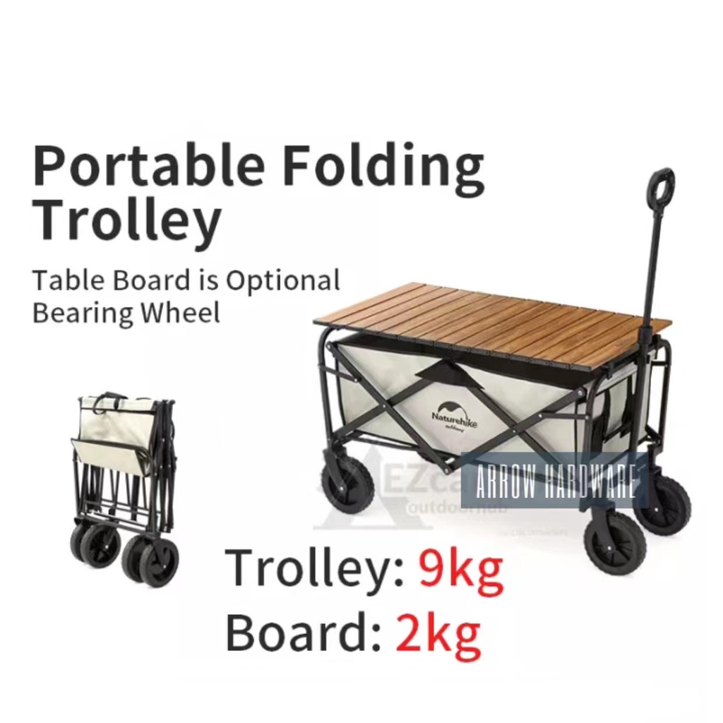 Collapsible Fourwheel Utility Push Cart / Trolley Outdoor Utility