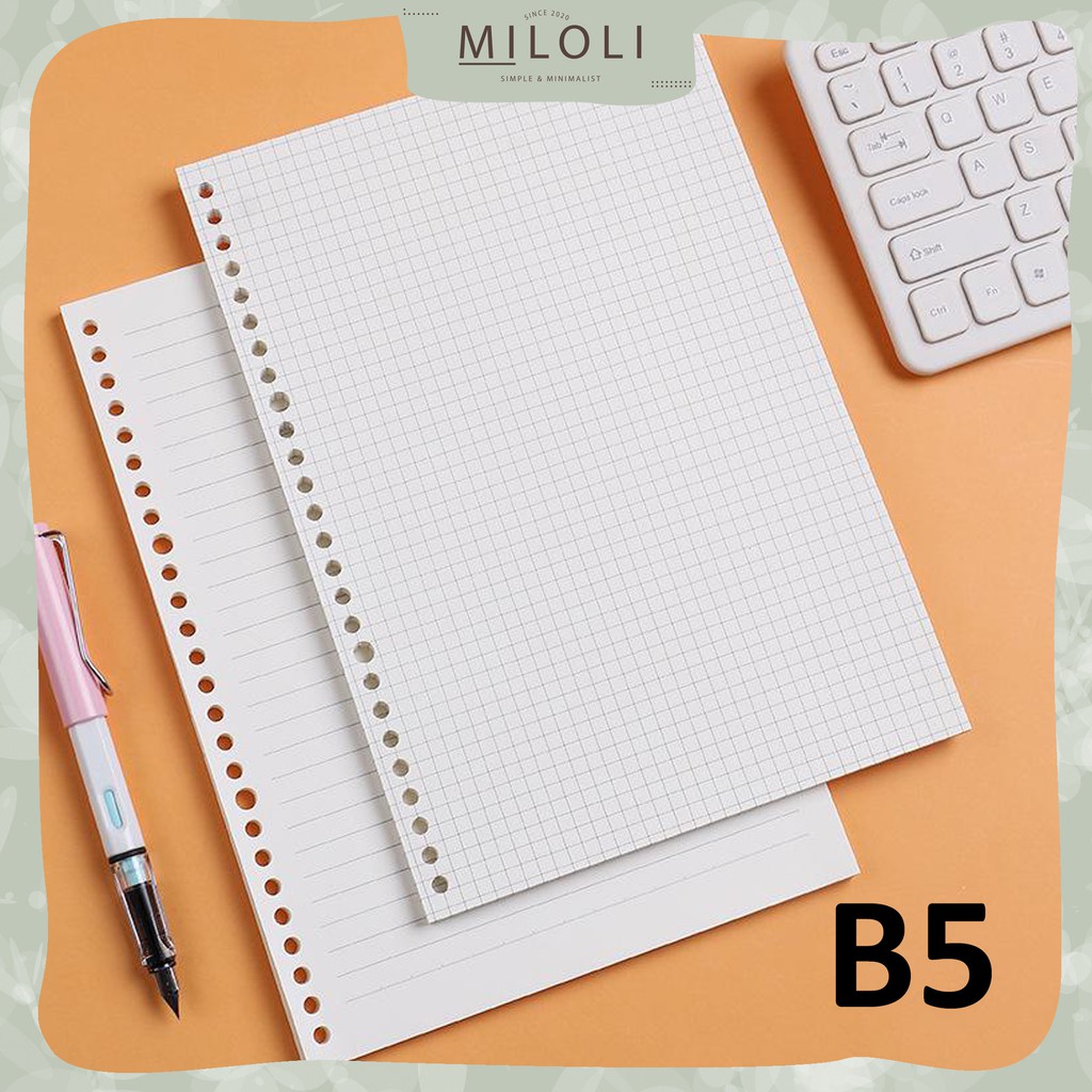 [MILOLI] Loose Leaf B5 Binder Refill Contents B5 Refill Notebook 26 ...