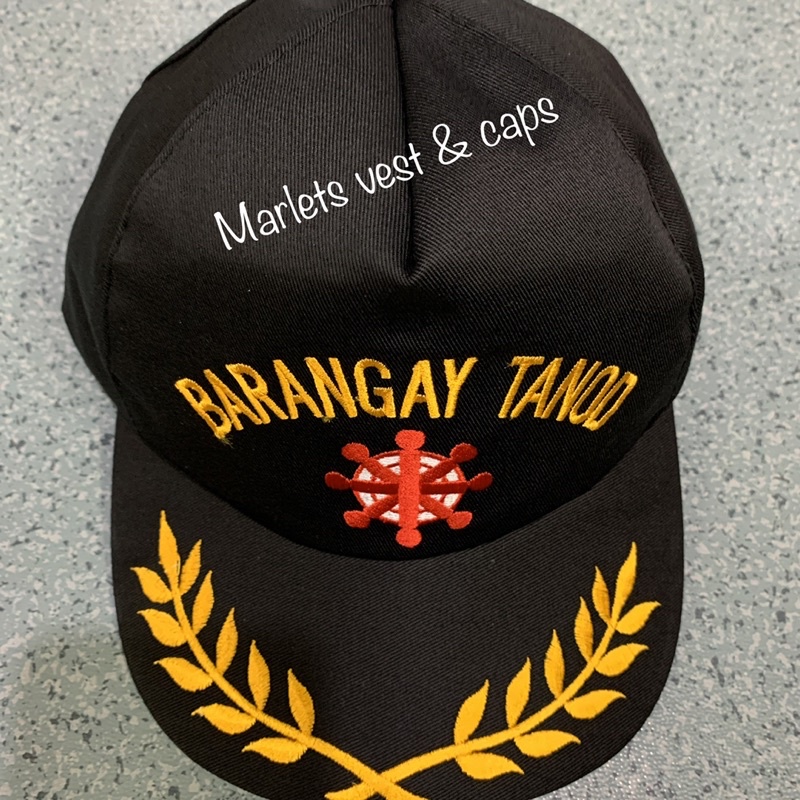 Brgy. Tanod cotton Hat caps with Laurel All Embroidered Design Cotton ...