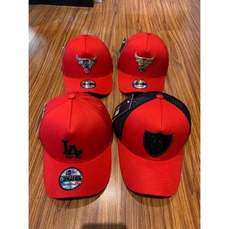 Nba Baseball Cap mlb x new era Red logo Iron logo premium grade Suit