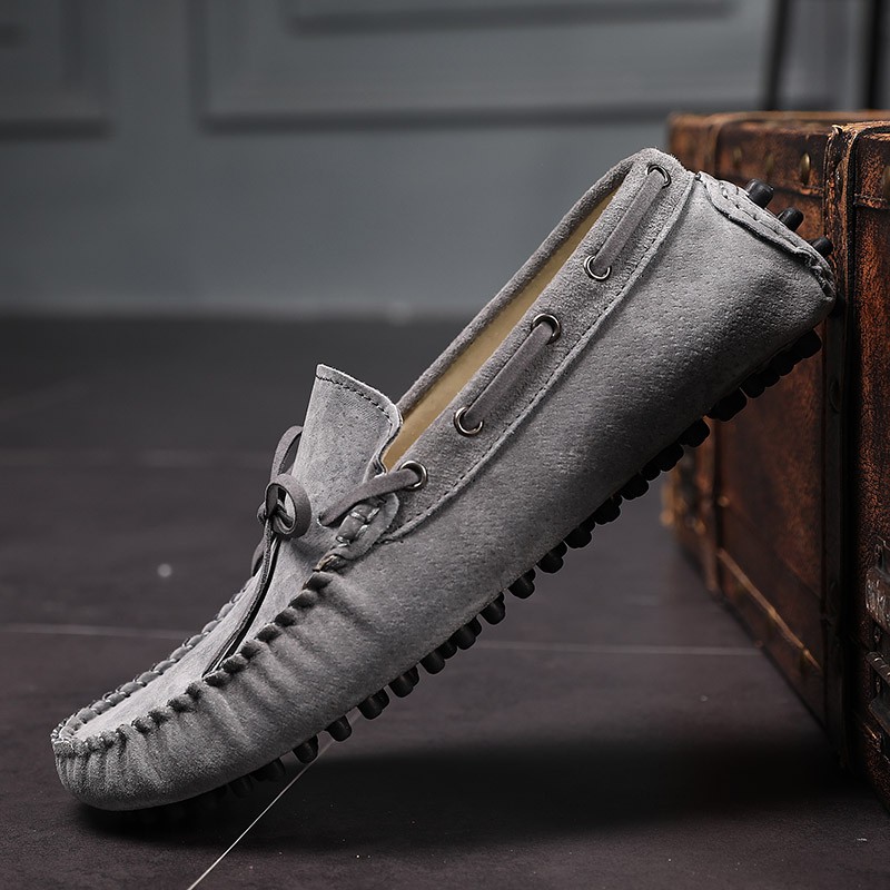 Summer Soft Leather Men Driving Boat Shoes Loafers Breathable Casual Top  Sider Classic