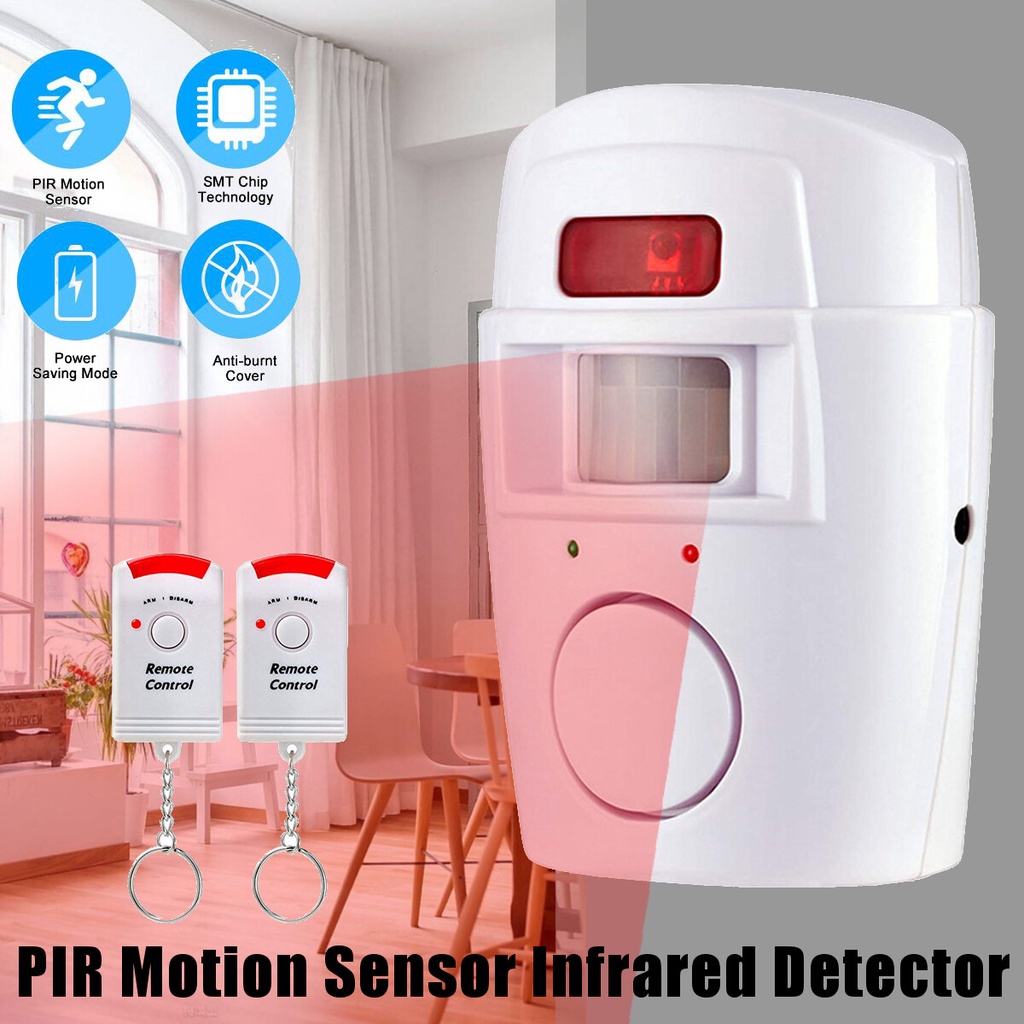 Wireless Remote Controlled Mini Alarm with IR Infrared Motion Sensor