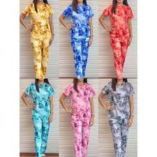 Tie Dye Pajama Terno for women freezise S L Shopee Philippines