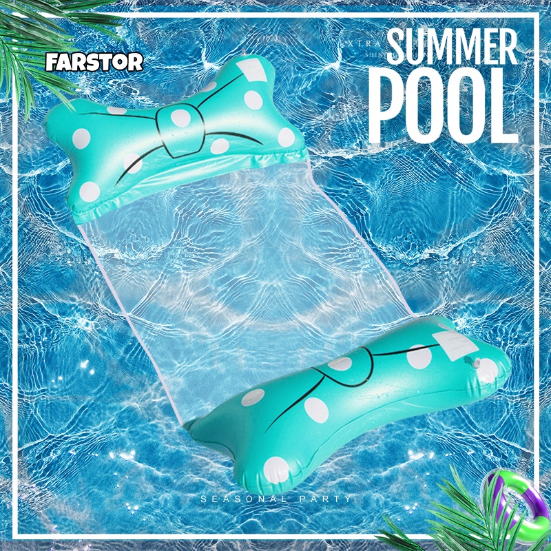 Floating Water Hammock Float Lounger Floating Toys Inflatable Floating Bed  Chair Swimming Pool