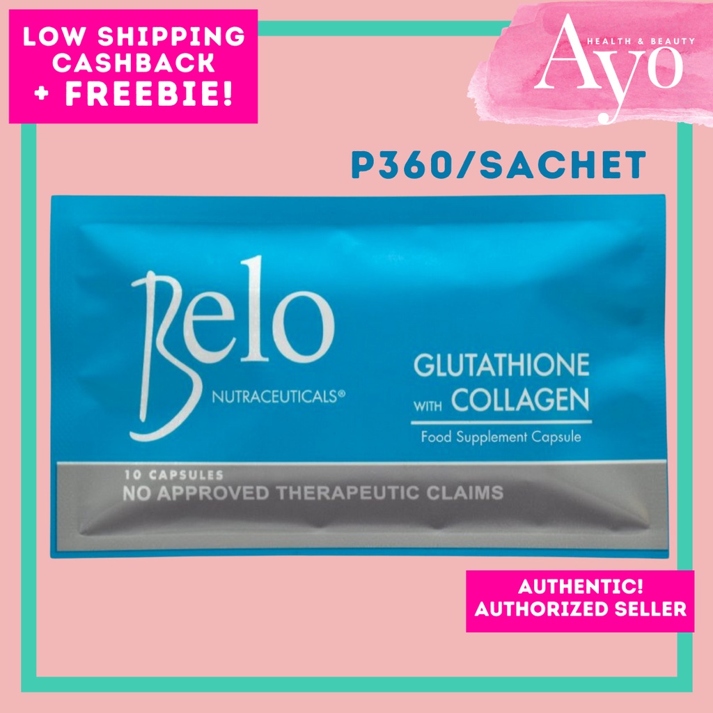 Belo Nutraceuticals Glutathione + Collagen (10 capsules per sachet) |  Shopee Philippines
