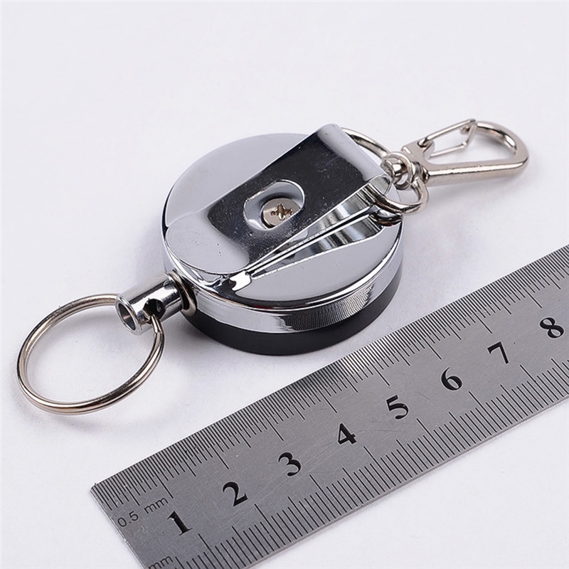 Stainless Steel Retractable Key Chain Retractable Badge Holder Anti ...