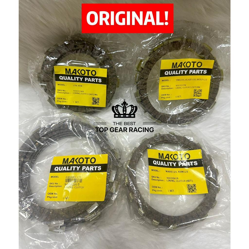 MAKOTO CLUTCH LINING XRM110/W100 BARAKO TMX155 CT100 TMX SUPREMO CT100 ...