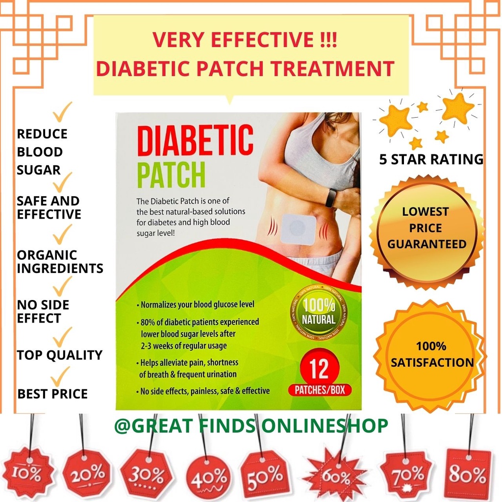 Authentic Diabetic Patch 12patches per box | Shopee Philippines