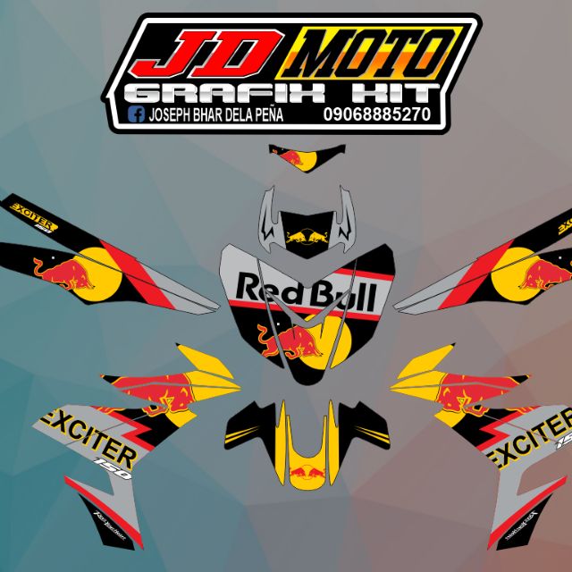 Yamaha Red Bull Full Race Decal Set