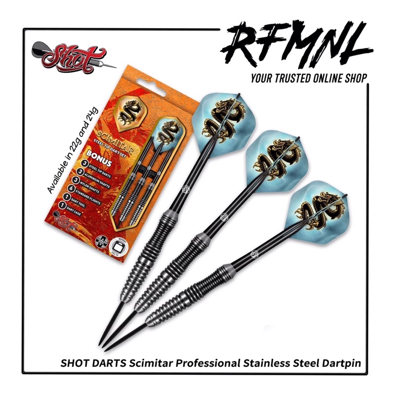 Shot Darts Scimitar Professional Stainless Steel Darts | Shopee Philippines