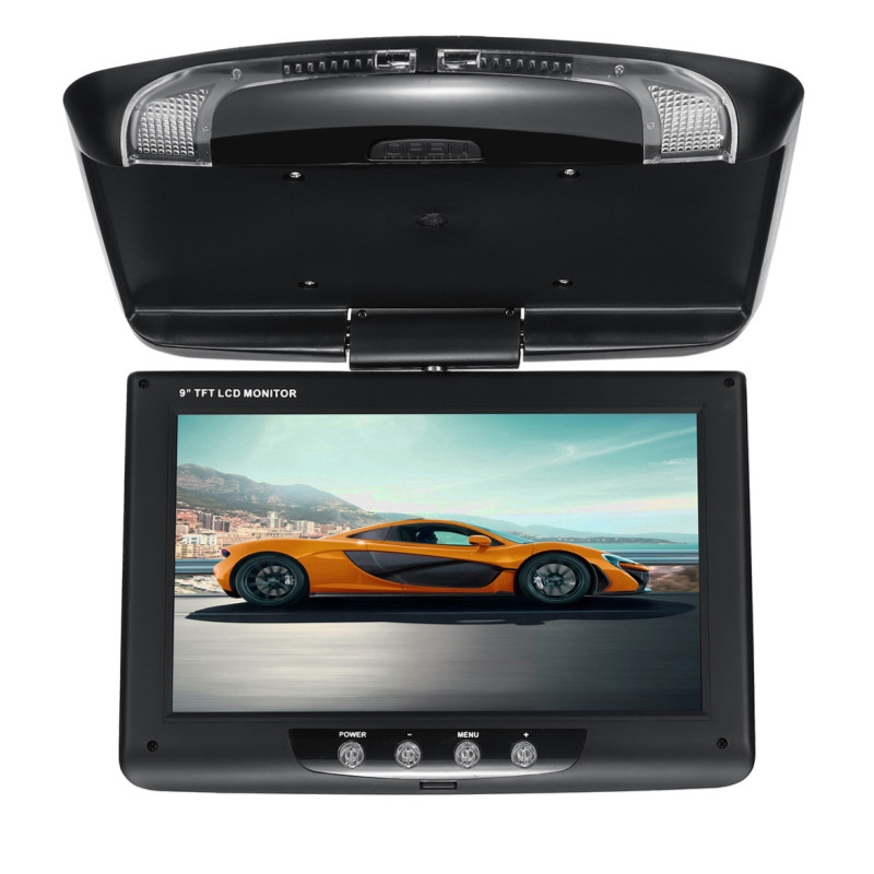 9 Inch Ultra-thin TFT LCD Car Roof Monitor Ceiling Mount Flip Down Digital Screen Mp5 Player I4074622796