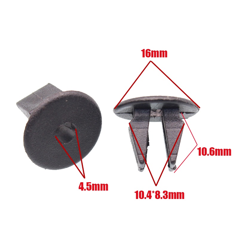 Online Auto Supply Nylon Screw Clip Kit For Hummer Grille, Headlamp, Fender – Sizes 6,8,10