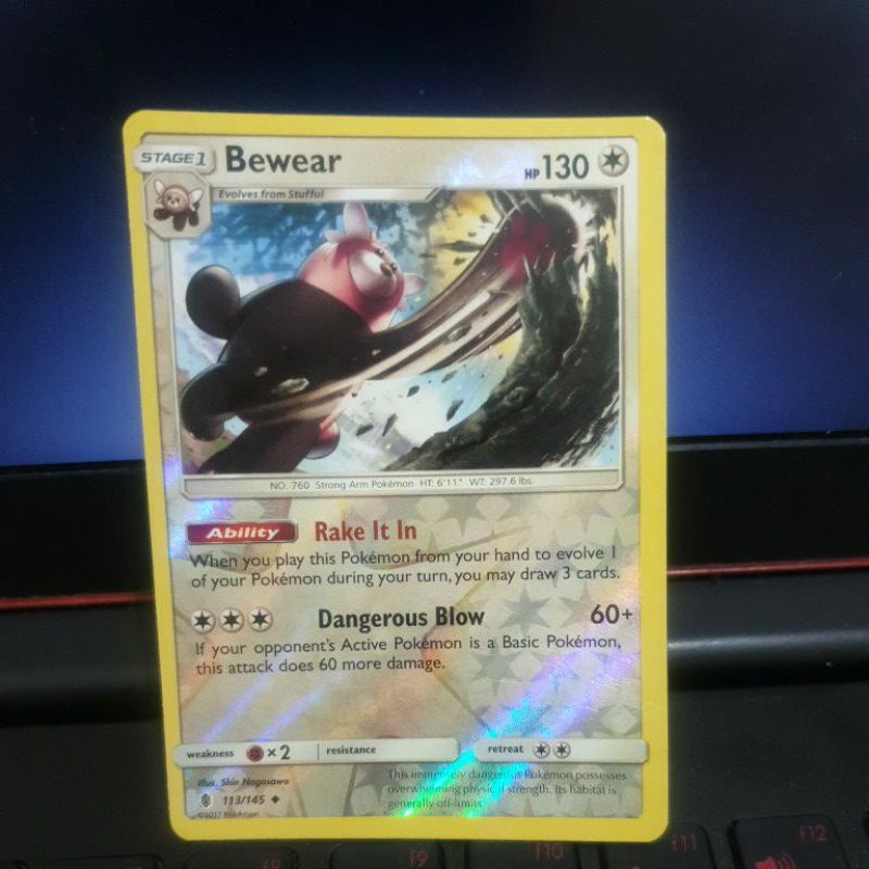 Bewear - 113/145 - Uncommon Reverse Holo Sun & Moon: Guardians Rising ...