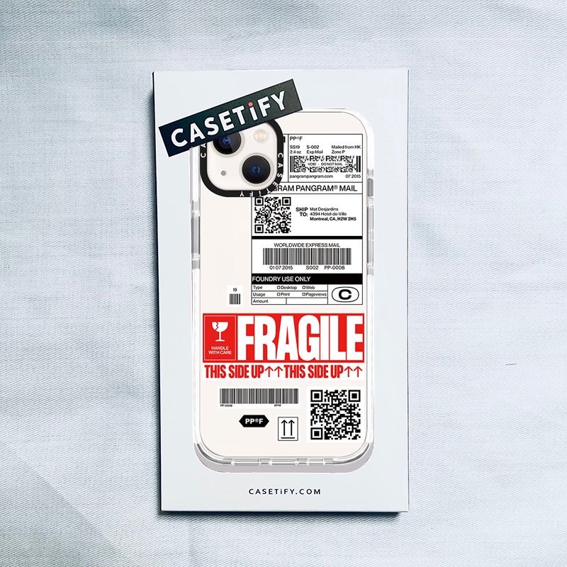 CASETiFY X FRAGILE Label White Edge Case IPhone 14 13 12 11 Pro Max