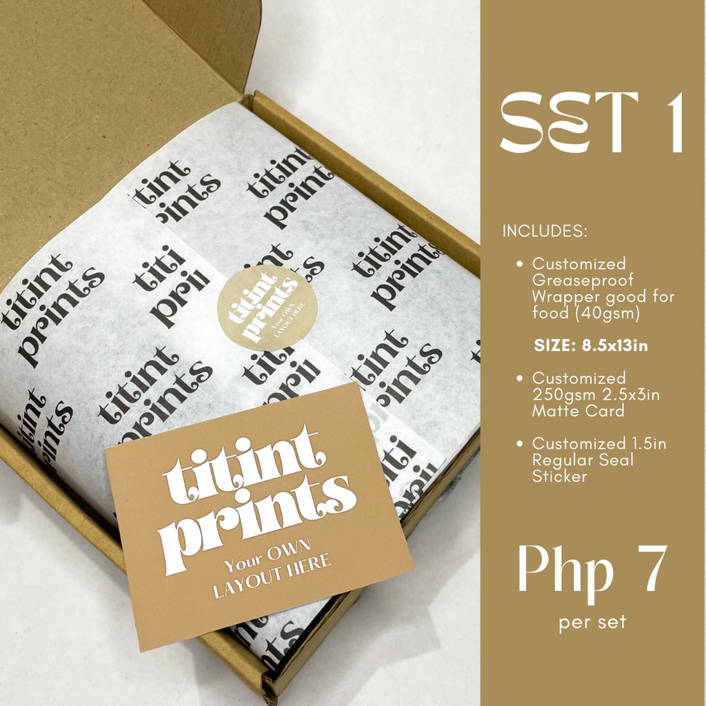 CUSTOMIZED WRAPPER SET (10PCS PER ORDER) | Shopee Philippines