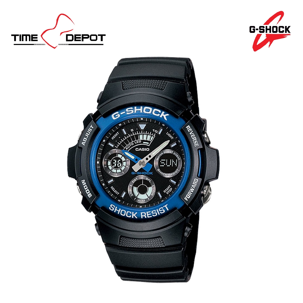 Casio G-Shock AW-591-2AHDR Analog Digital Black Resin Strap Watch