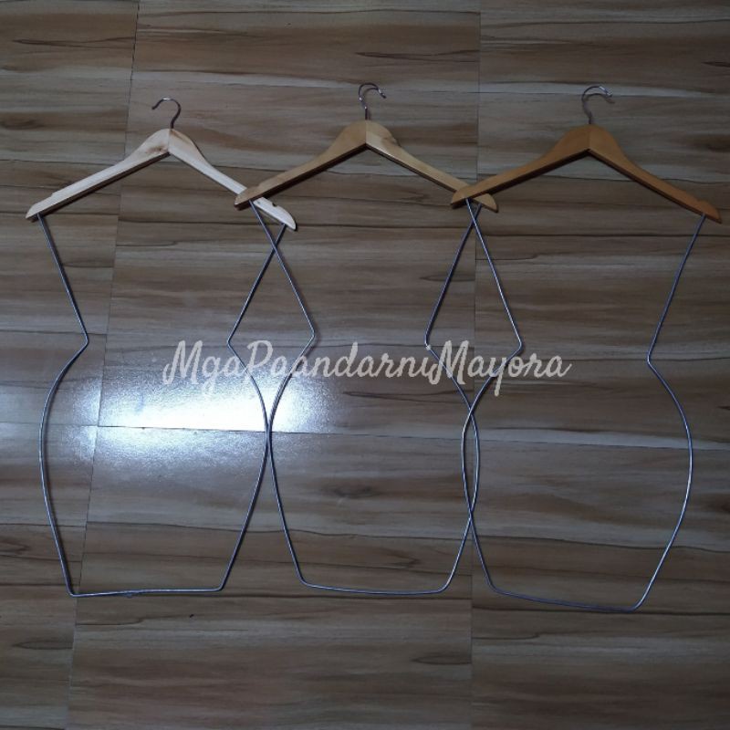 wooden hanger WOODEN BODY SHAPE HANGER Shopee Philippines