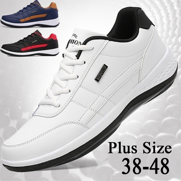 New Men's Fashion Leather Casual Sneakers Sports Running Shoes Sapatos ...