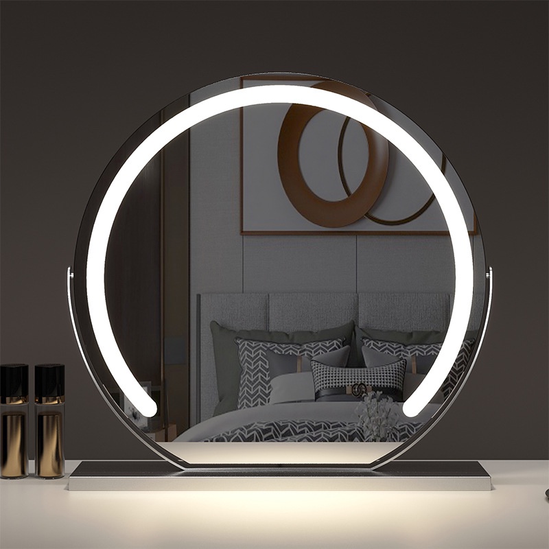 Semicircle LED vanity mirror Lighted vanity mirror Desktop desktop
