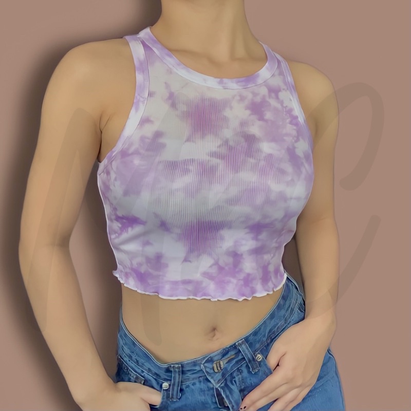 Shein Tie Dye Crop Top