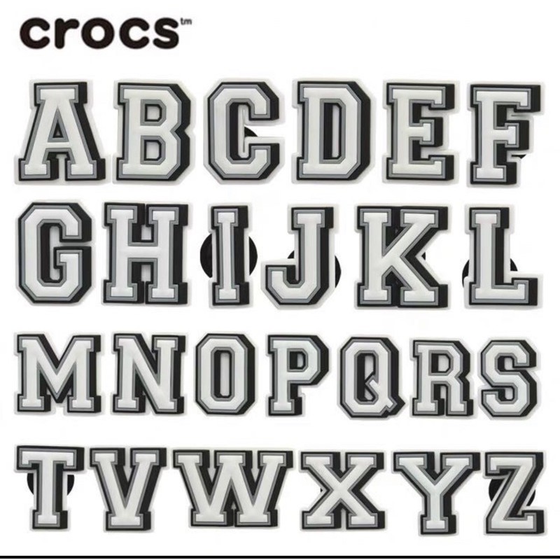 Letters Croc Shoe CHarms Pins Jibbitz for Crocs For U Z