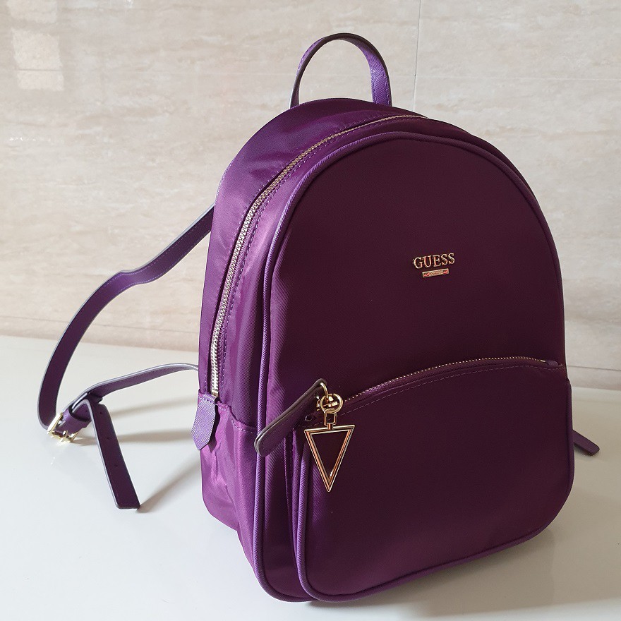 Rock Beat GUESS Nylon Backpack Plain Violet Shopee Philippines